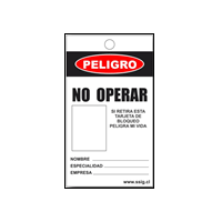 TARJETAS SAFELOCKOUT PELIGRO