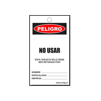 TARJETAS SAFELOCKOUT PELIGRO